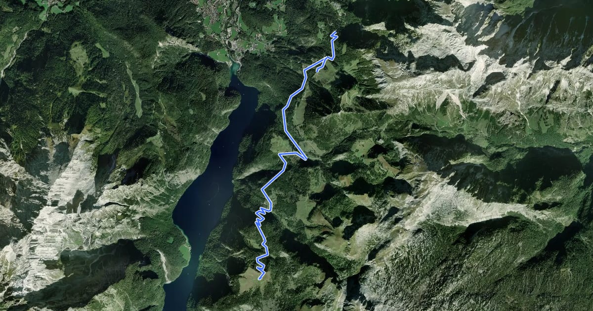Маршрут Berchtesgaden - Gotzenalm на спутниковом снимке