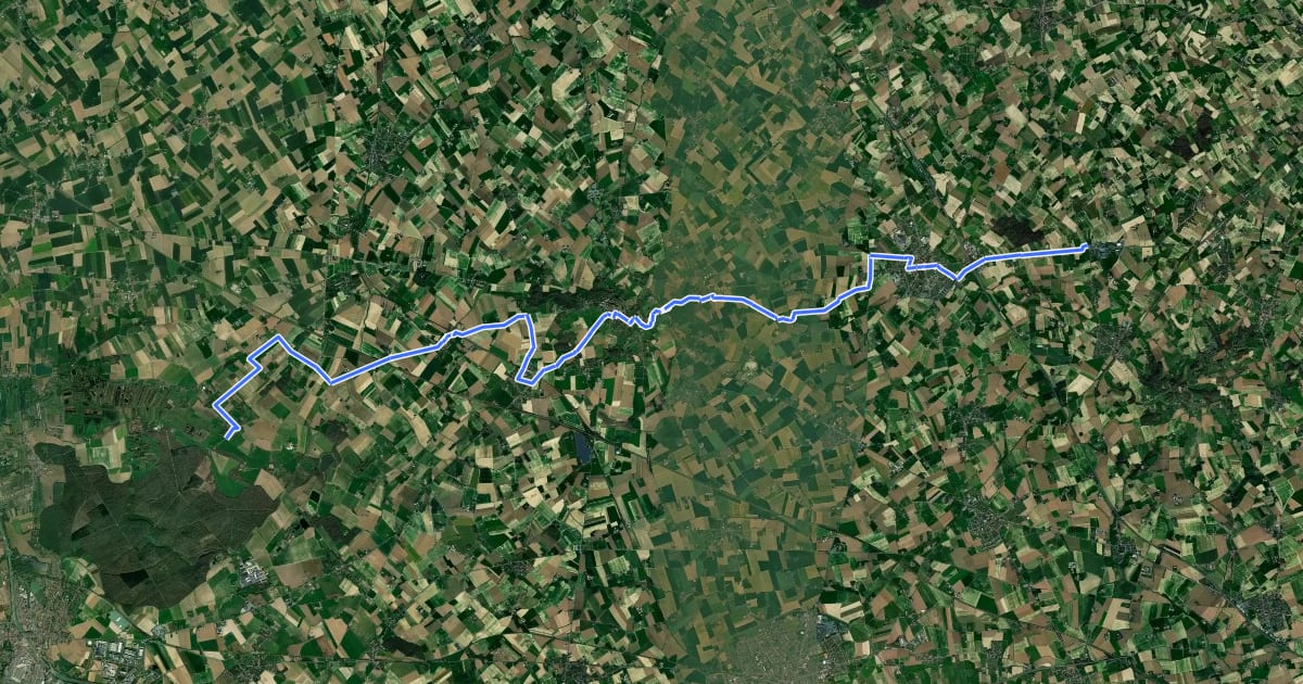 Маршрут Berck-sur-Mer – Saint-Omer – Steenvoorde – Belgique на спутниковом снимке