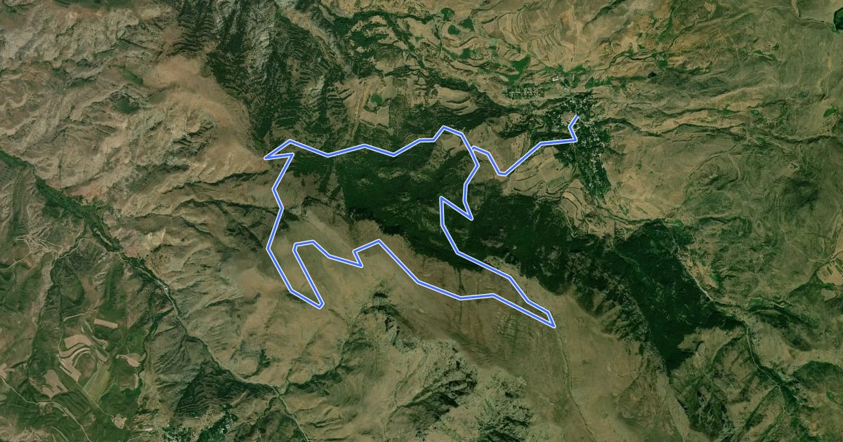 Маршрут Berdakar Mountain Loop на спутниковом снимке