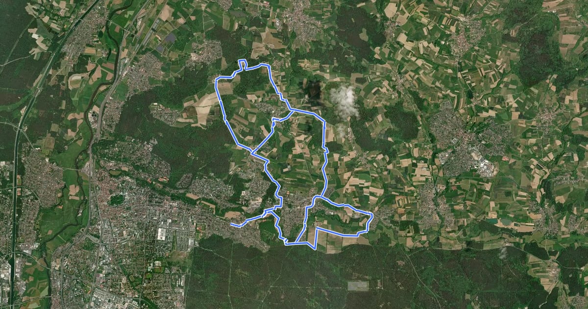 Маршрут Berg & Talpfad на спутниковом снимке