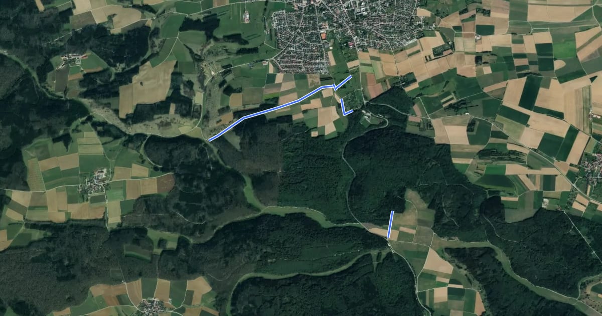 Маршрут Berg und Tal на спутниковом снимке