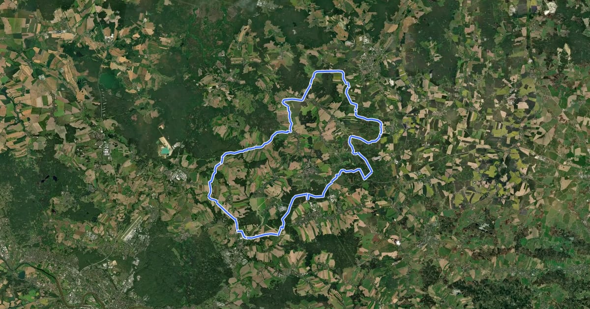 Маршрут Berg- und Talroute на спутниковом снимке