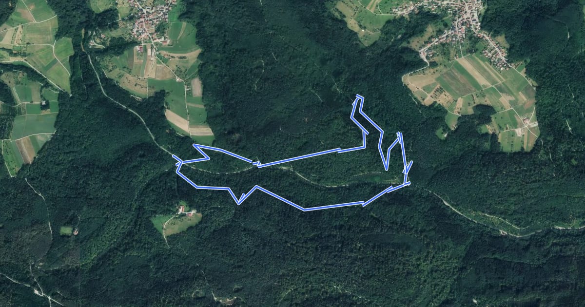 Маршрут Bergbaulehrpfad на спутниковом снимке