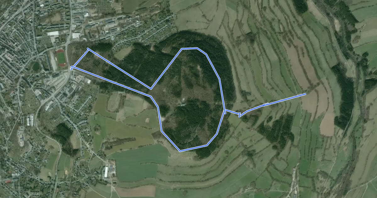Маршрут Bergbaulehrpfad Annaberg Am Pöhlberg на спутниковом снимке