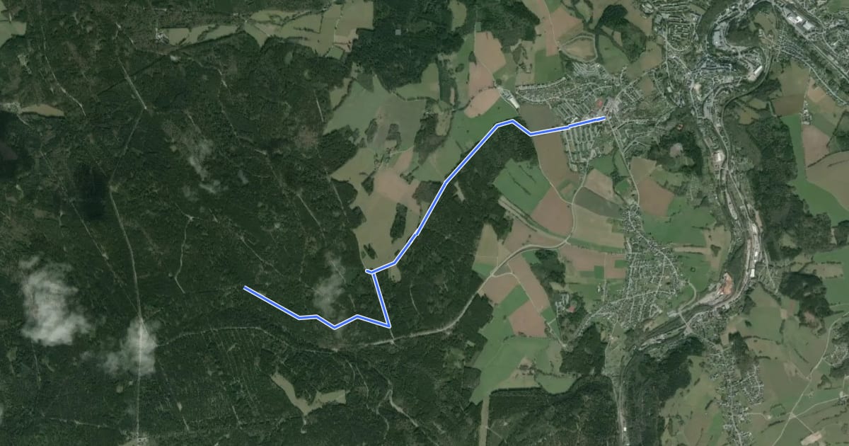 Маршрут Bergbaulehrpfad Baumannsgraben на спутниковом снимке