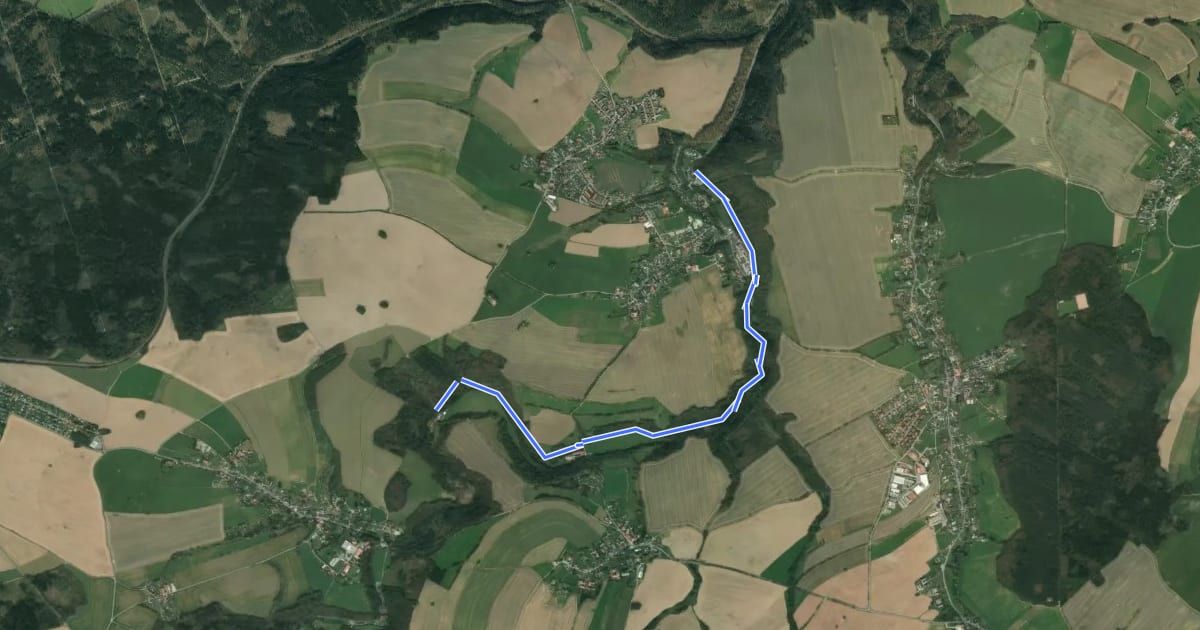 Маршрут Bergbaulehrpfad im Tal der wilden Weißeritz на спутниковом снимке