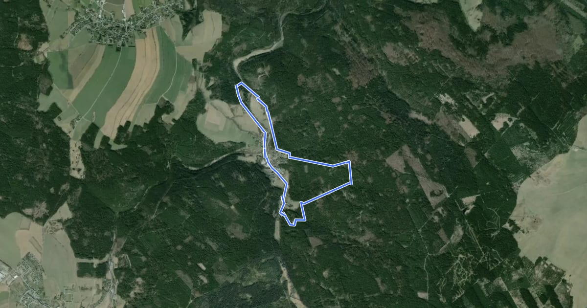 Маршрут Bergbaulehrpfad Schmalzgrube на спутниковом снимке