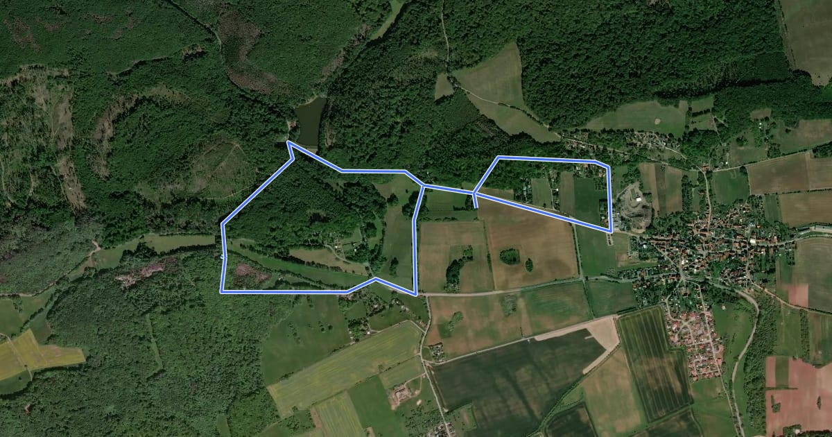 Маршрут Bergbaulehrpfad Wettelrode на спутниковом снимке