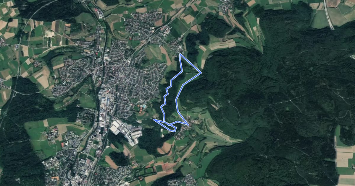 Маршрут Bergbaupfad на спутниковом снимке