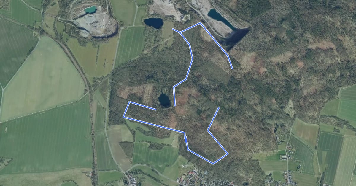 Маршрут Bergbaupfad Hohburg на спутниковом снимке