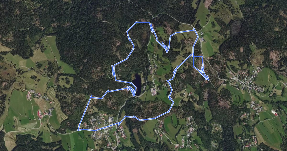 Маршрут Bergbaurundweg на спутниковом снимке