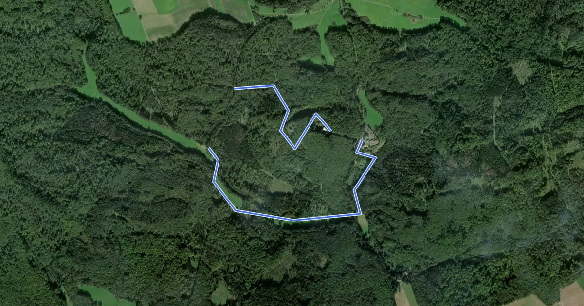 Маршрут BergbauTrail Grube Fortuna на спутниковом снимке