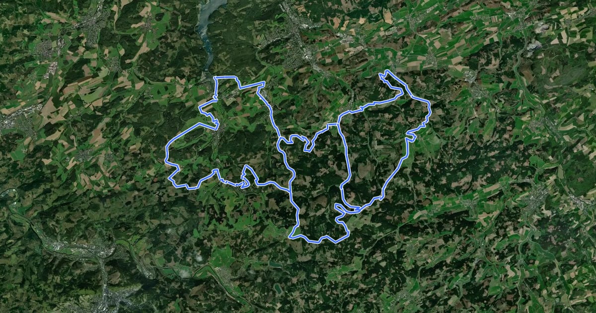 Маршрут Bergbauwanderweg на спутниковом снимке