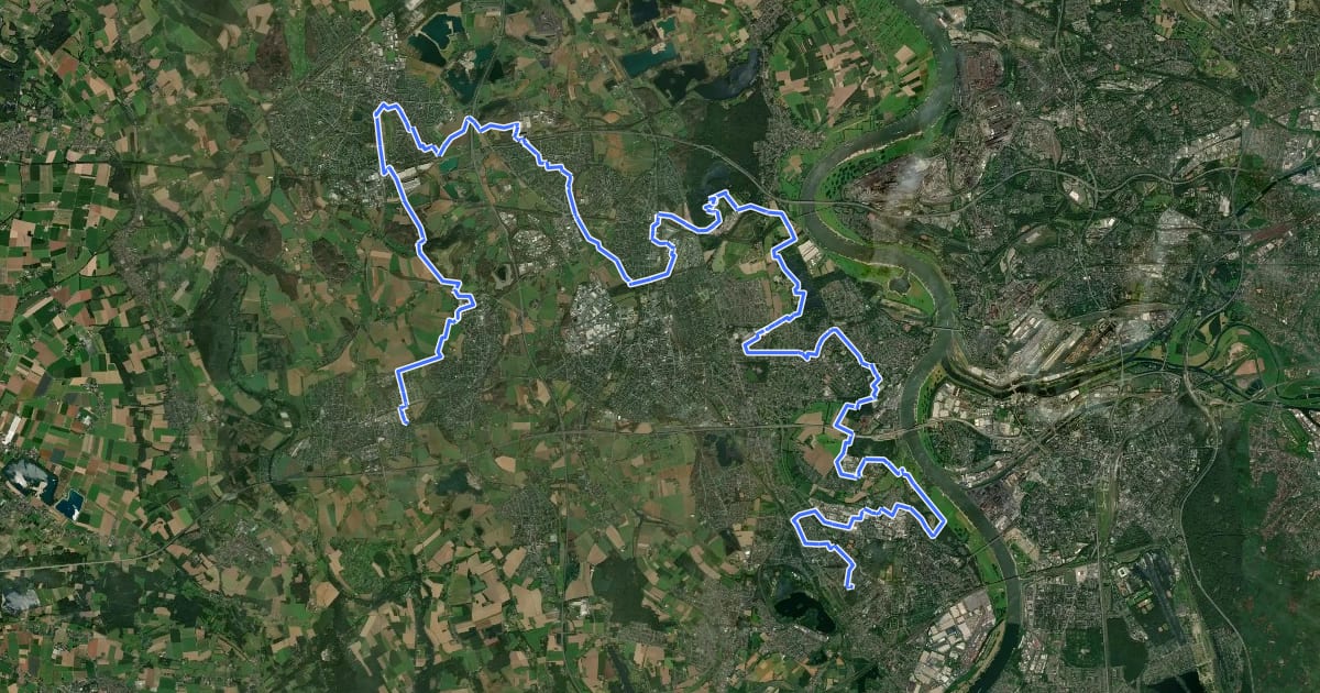 Маршрут Bergbauweg на спутниковом снимке