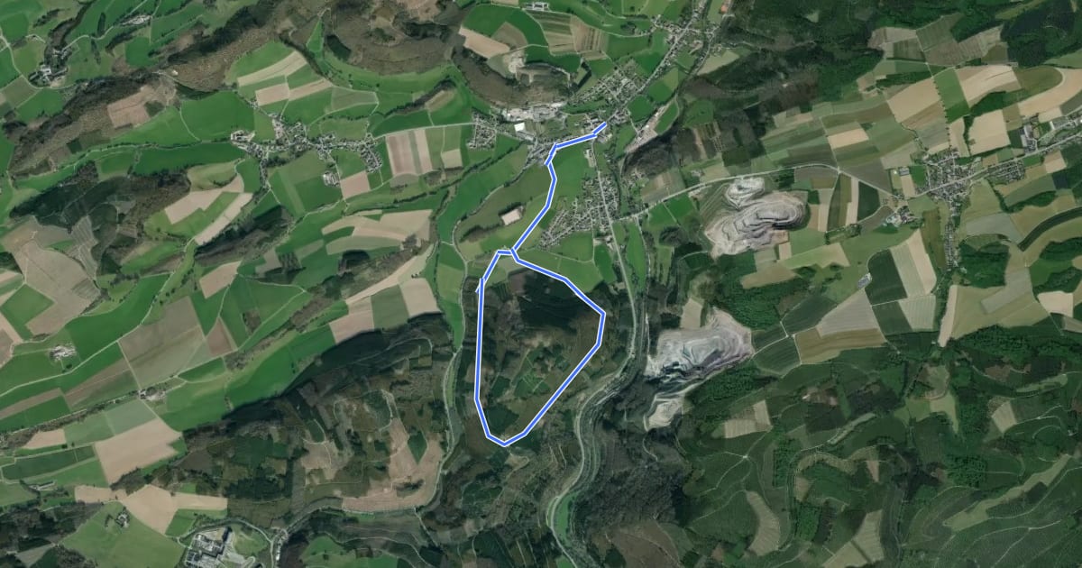 Маршрут Berge Rundweg B1 на спутниковом снимке
