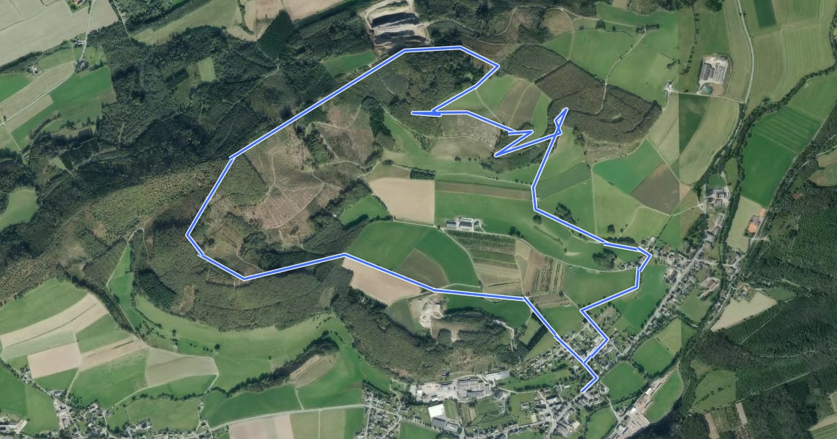 Маршрут Berge Rundweg B4 на спутниковом снимке