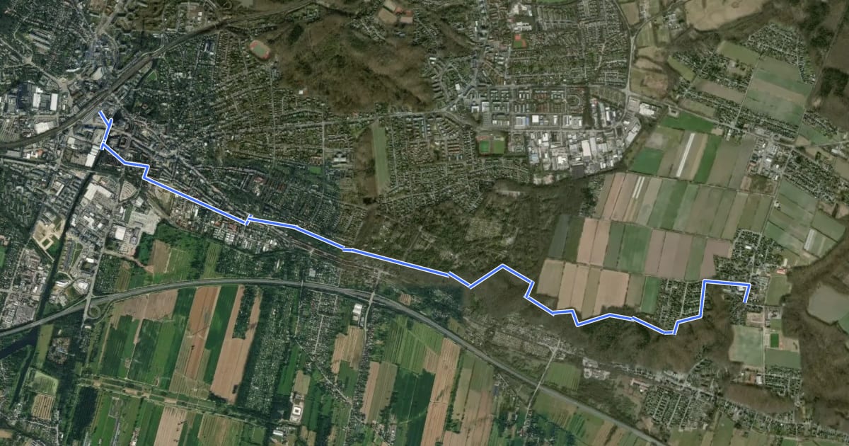 Маршрут Bergedorf - Börnsen (BGF-BÖ) (Hohes Elbufer) на спутниковом снимке