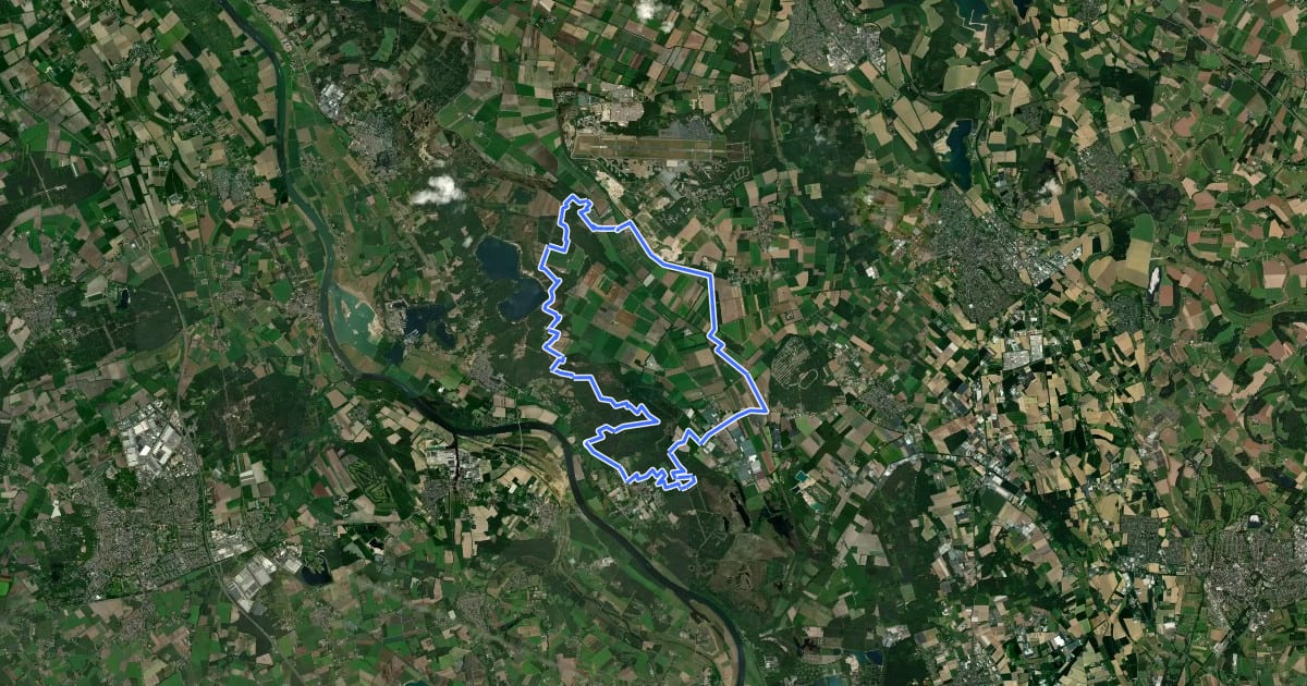 Маршрут Bergen (groen) на спутниковом снимке