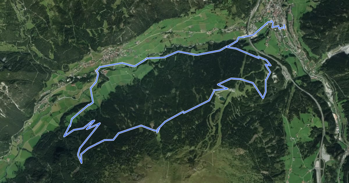 Маршрут Bergeralm Rundtour на спутниковом снимке