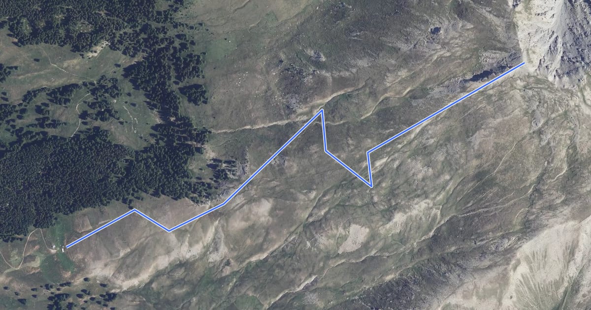 Маршрут Bergerie de l'Alp - La Gardiole de l'Alp на спутниковом снимке
