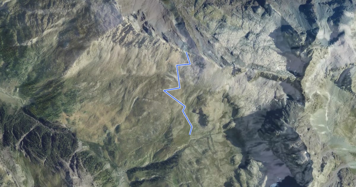 Маршрут Bergerie du Grand Vallon - Col Sellière на спутниковом снимке