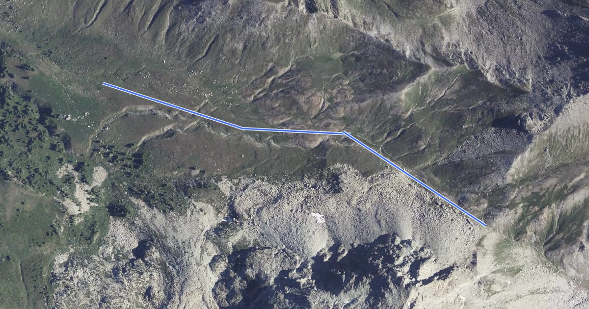 Маршрут Bergerie sous Roche - Col d'Urine на спутниковом снимке
