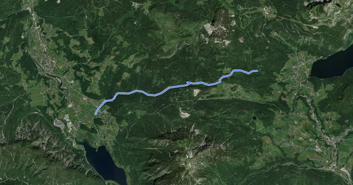 Маршрут BergeSeen eTrail на спутниковом снимке