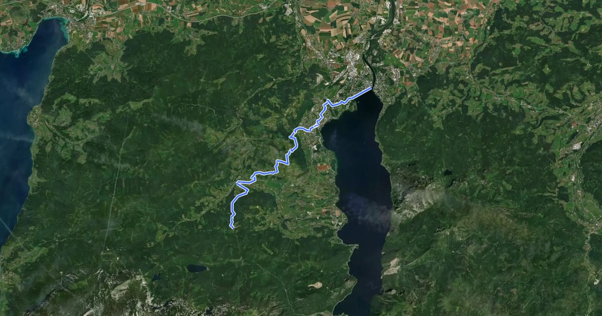 Маршрут BergeSeen Trail 01: Gmunden - Windlegern/Hochsteinalm на спутниковом снимке