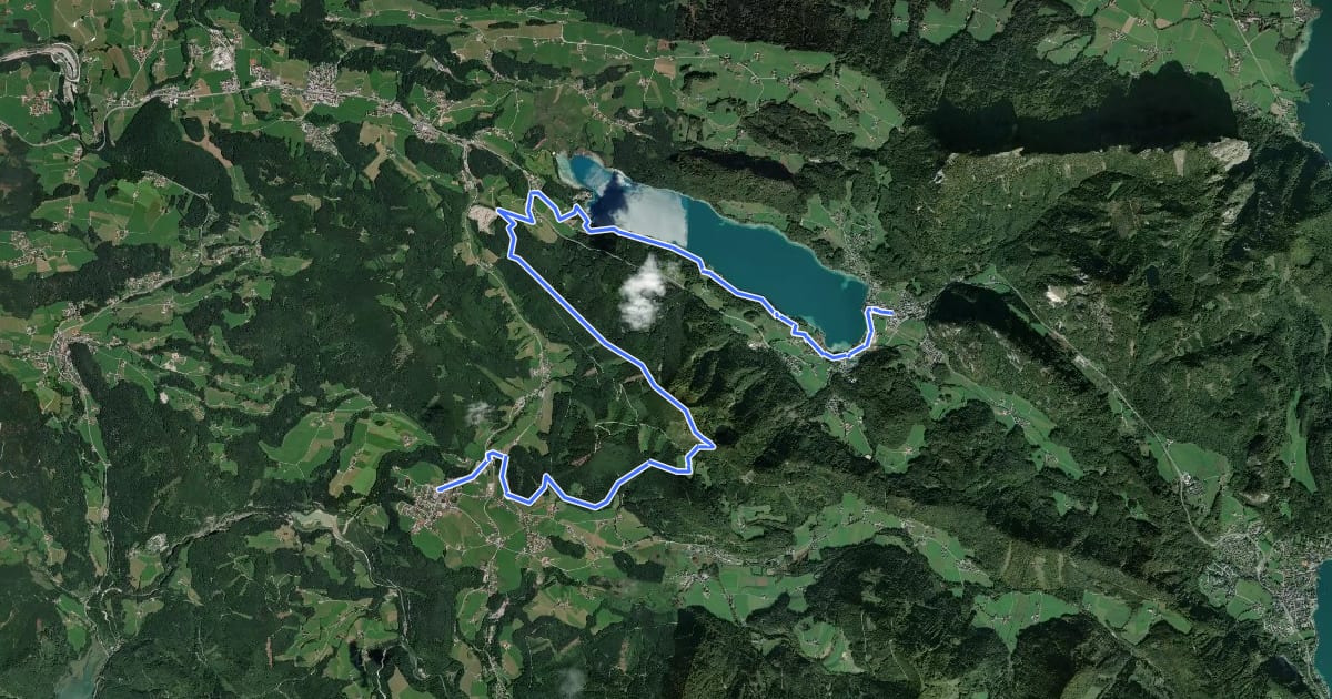 Маршрут BergeSeen Trail 07: Fuschl - Faistenau на спутниковом снимке