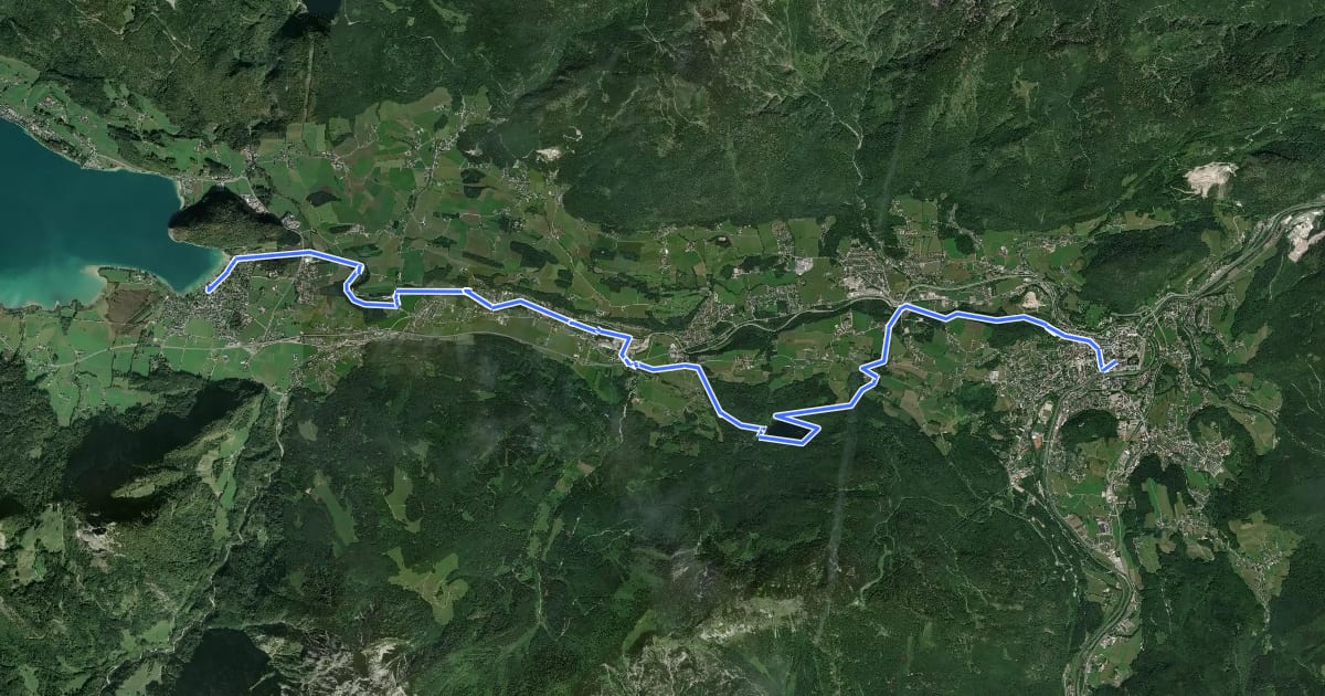 Маршрут BergeSeen Trail 11: Strobl - Bad Ischl на спутниковом снимке