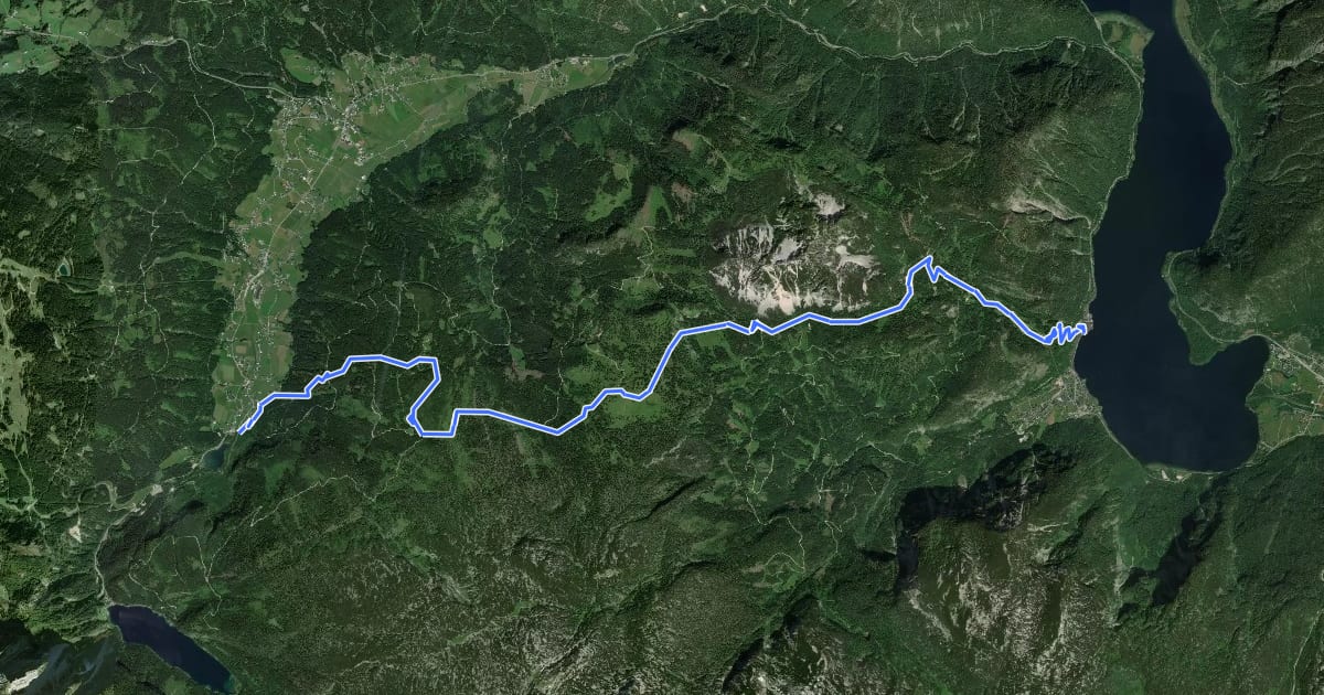 Маршрут BergeSeen Trail 15: Gosau-Hintertal - Hallstatt на спутниковом снимке