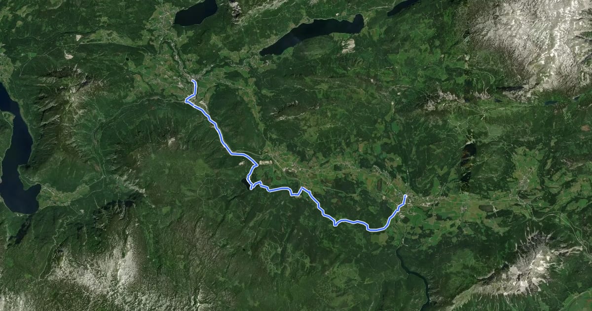 Маршрут BergeSeen Trail 17: Bad Aussee - Bad Mitterndorf на спутниковом снимке