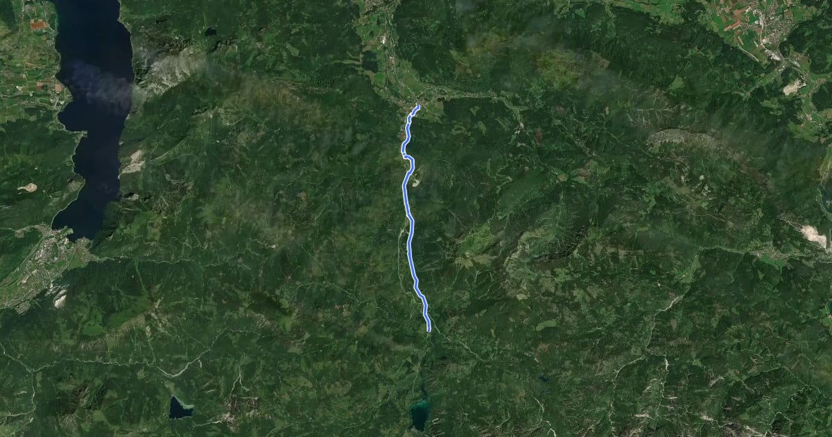 Маршрут BergeSeen Trail 22: Jagersimmerl - Grünau на спутниковом снимке