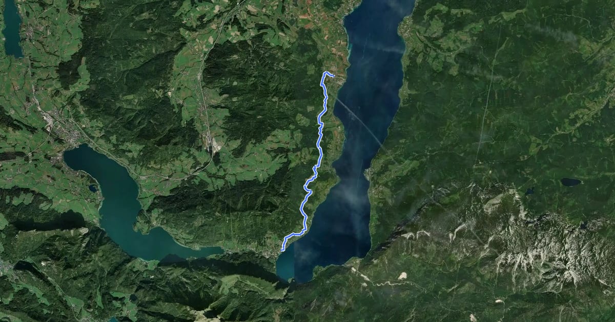 Маршрут BergeSeen Trail A2: Nußdorf - Unterach на спутниковом снимке