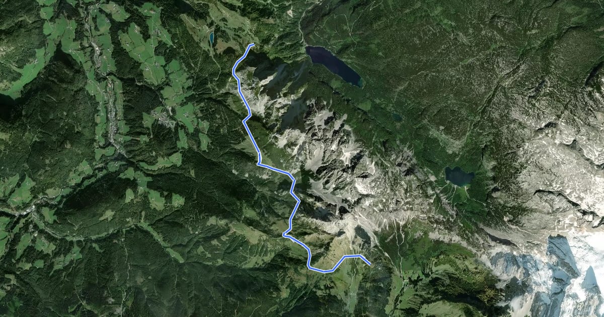 Маршрут BergeSeen Trail D2: Gablonzer Hütte - Hofpürglhütte на спутниковом снимке