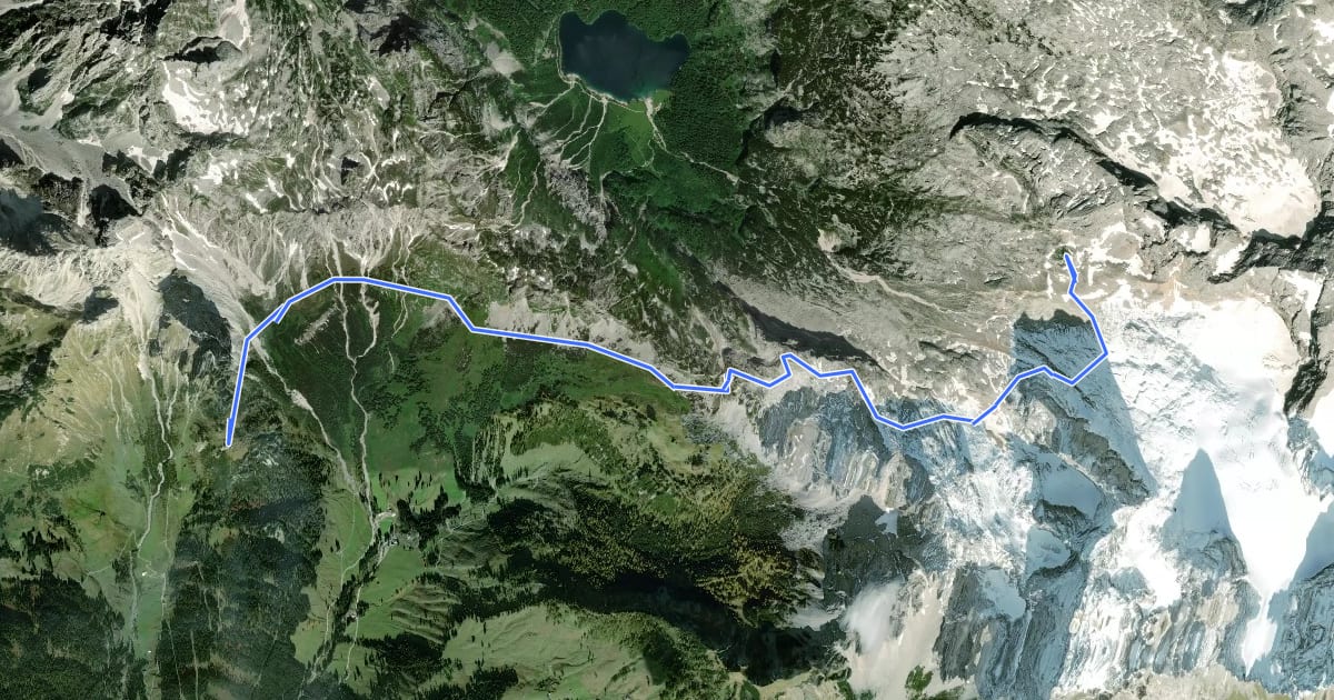 Маршрут BergeSeen Trail D3: Hofpürglhütte - Adamekhütte на спутниковом снимке