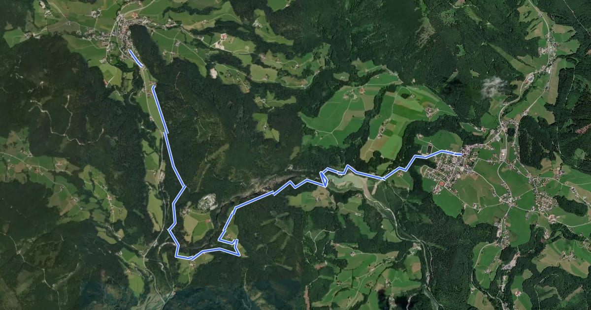 Маршрут BergeSeen Trail F1: Faistenau - Ebenau на спутниковом снимке