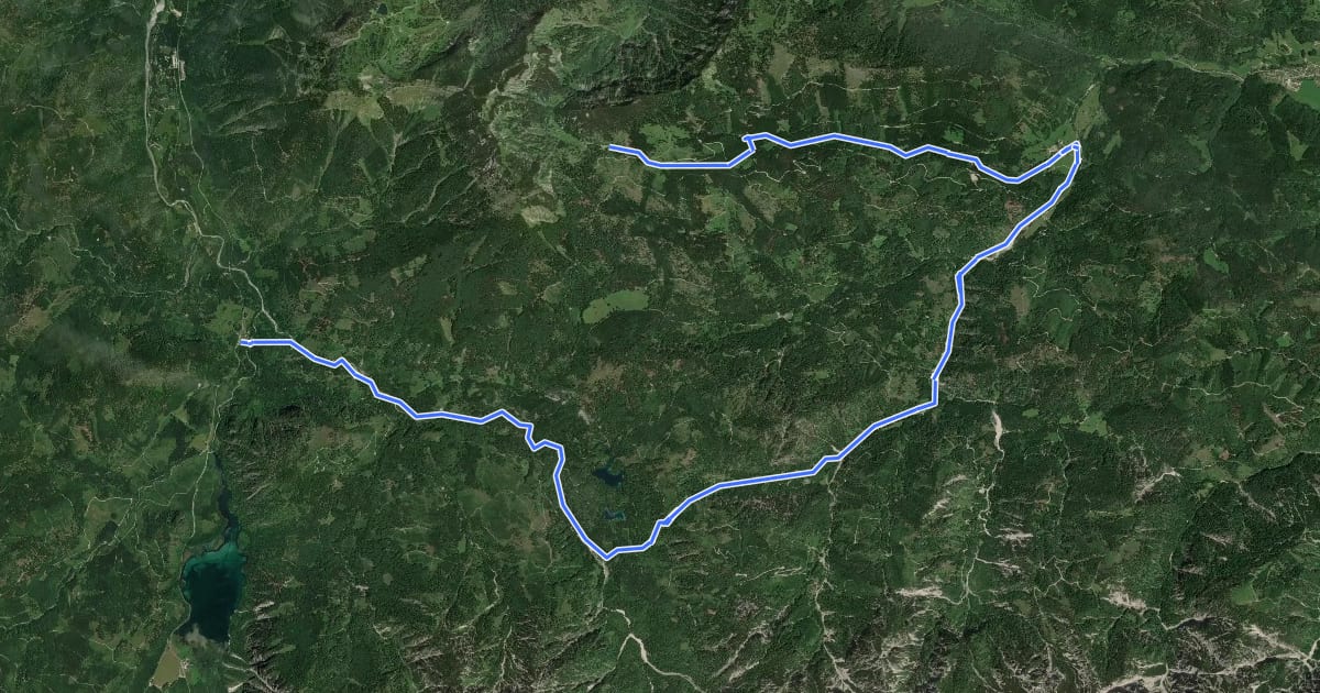 Маршрут BergeSeen Trail K1: Almtaler Haus - Steyrerhütte на спутниковом снимке