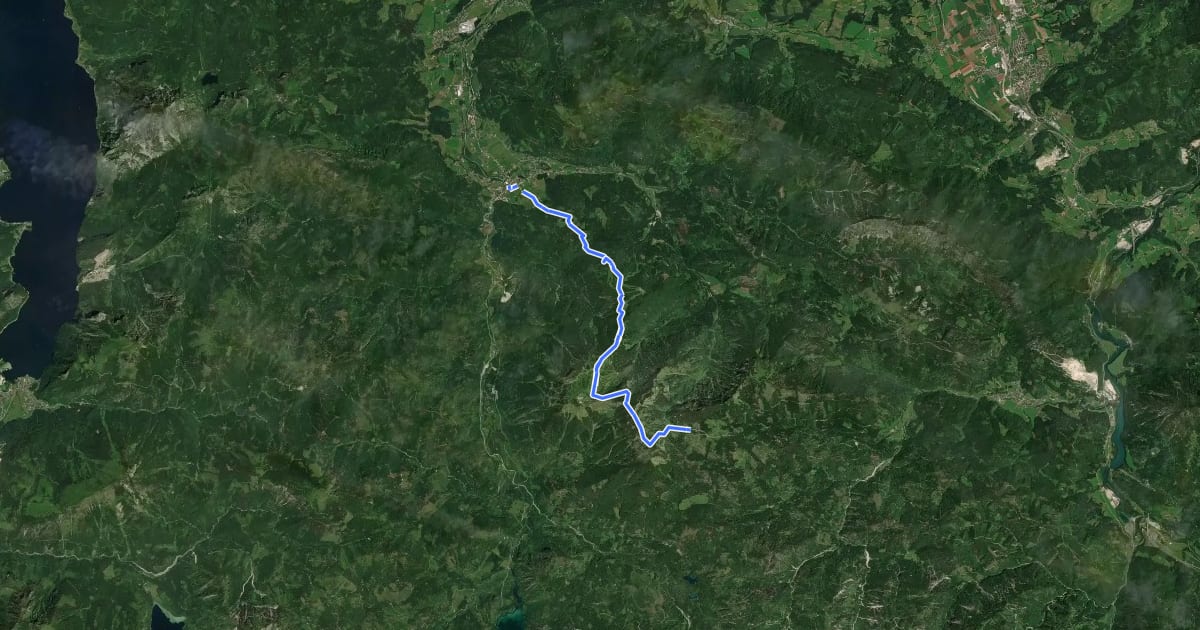 Маршрут BergeSeen Trail K2: Steyrerhütte - Grünau im Almtal на спутниковом снимке