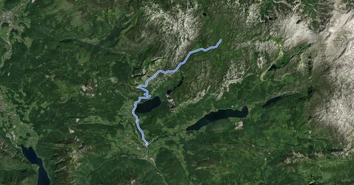 Маршрут BergeSeen Trail L1: Bad Aussee - Loserhütte на спутниковом снимке
