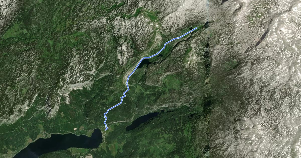 Маршрут BergeSeen Trail P1: Gößl - Pühringerhütte на спутниковом снимке