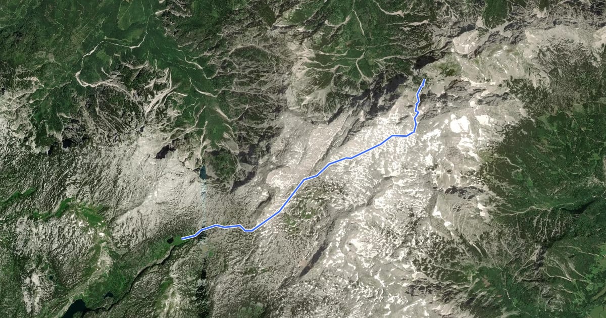 Маршрут BergeSeen Trail P2: Pühringerhütte - Welser Hütte на спутниковом снимке
