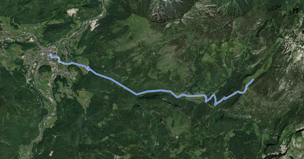 Маршрут BergeSeen Trail S1: Bad Ischl - Ischler Hütte на спутниковом снимке
