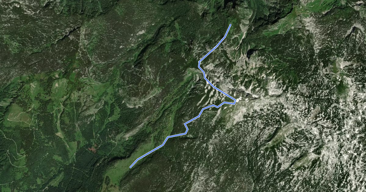 Маршрут BergeSeen Trail S2: Ischler Hütte - Hochkogelhaus на спутниковом снимке