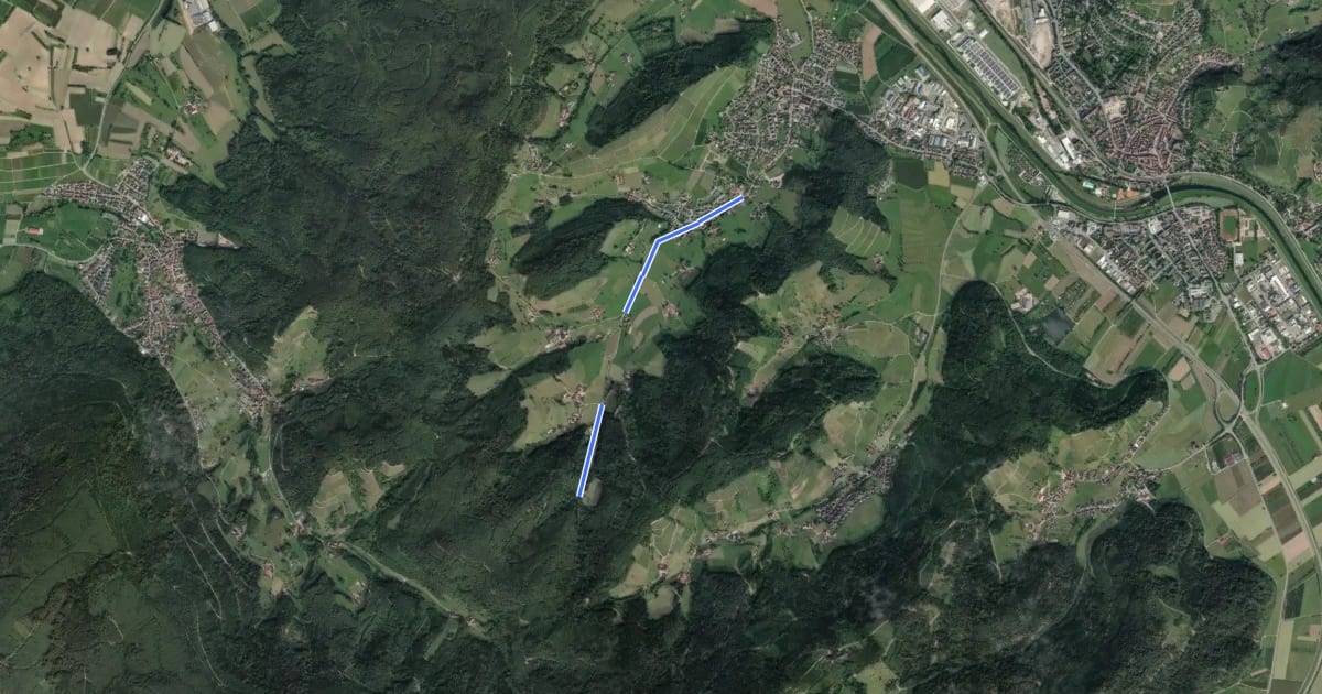 Маршрут Berghaupten Fuchsbühl - St. Georgs-Brunnen на спутниковом снимке