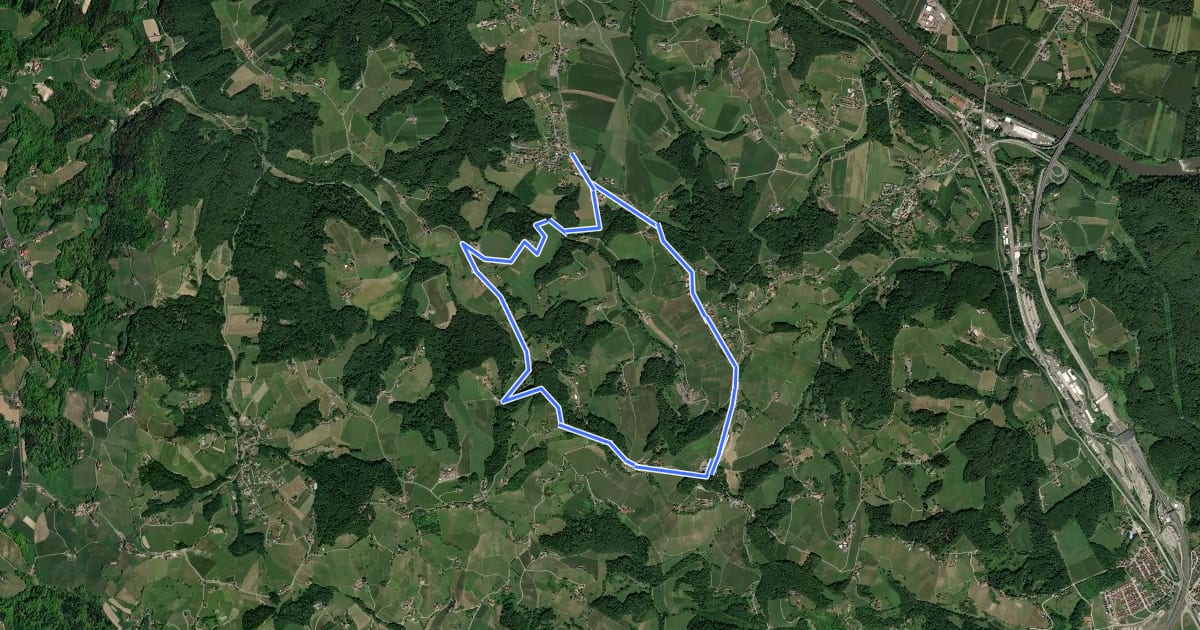 Маршрут Berghausen 1 на спутниковом снимке