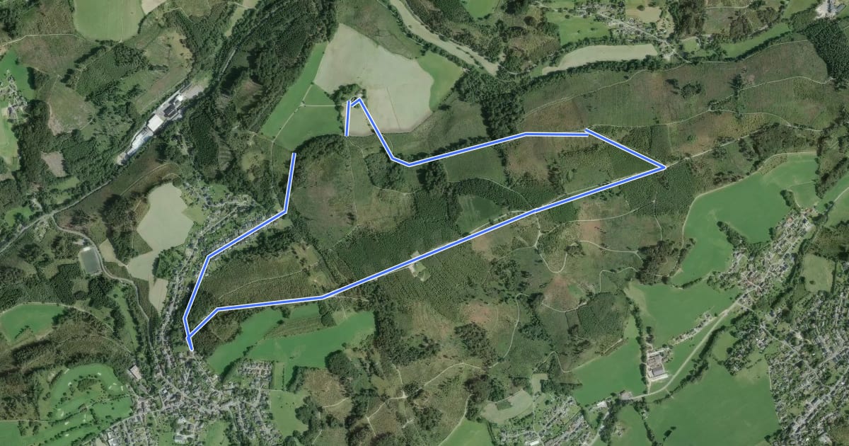 Маршрут Berghausen Rundweg A2 на спутниковом снимке
