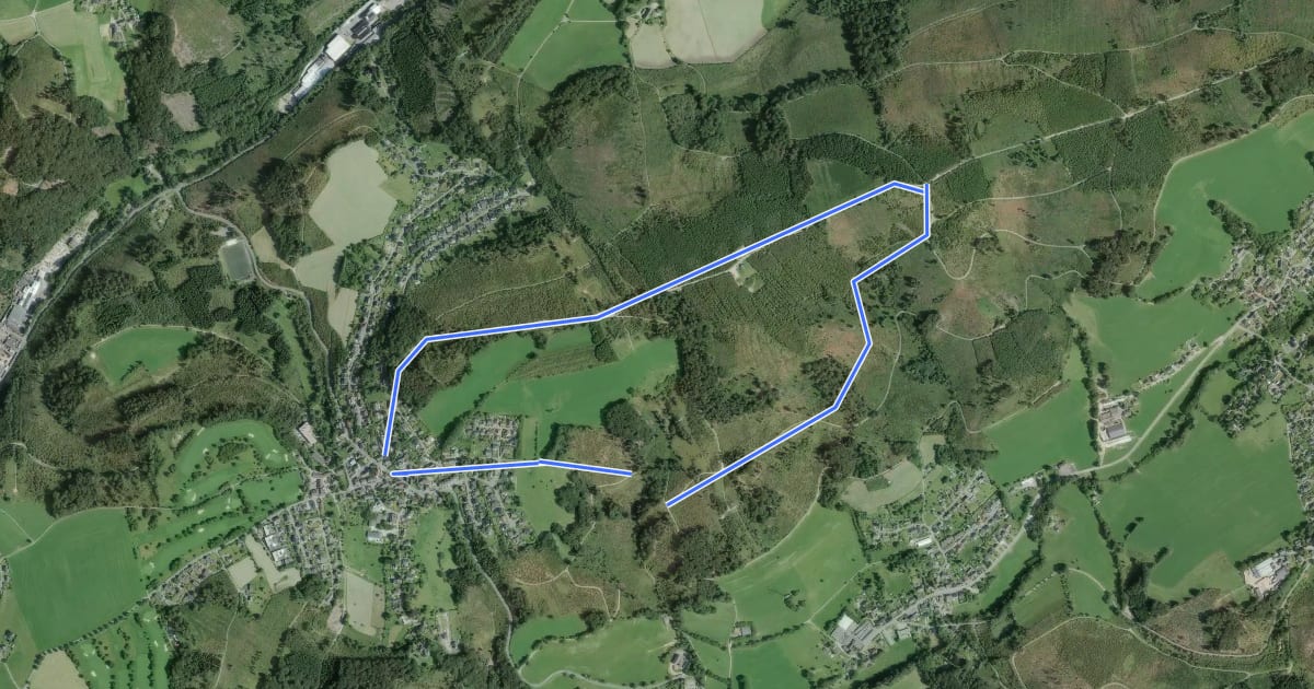 Маршрут Berghausen Rundweg A3 на спутниковом снимке