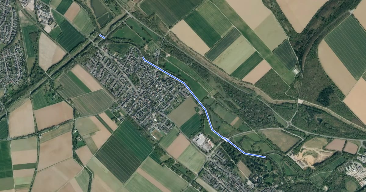Маршрут Bergheim (13) - Bergheim (14) на спутниковом снимке