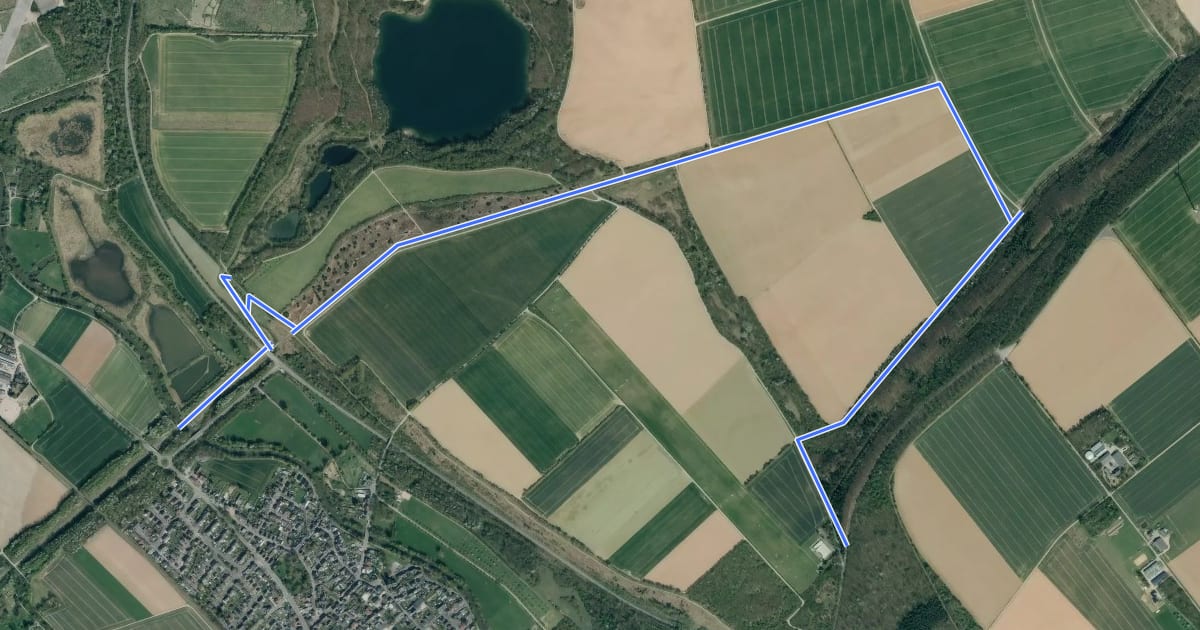 Маршрут Bergheim (13) - Bergheim (19) на спутниковом снимке